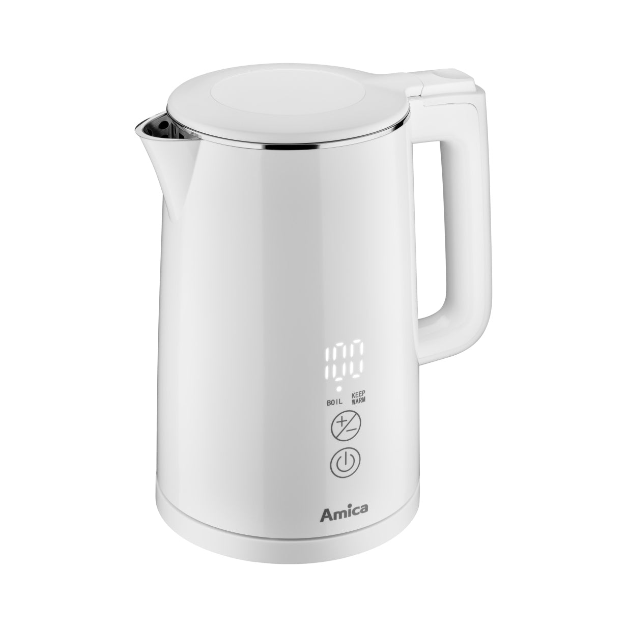 Electric kettle with temperature control Amica KF 6011 2200W 1,5l white