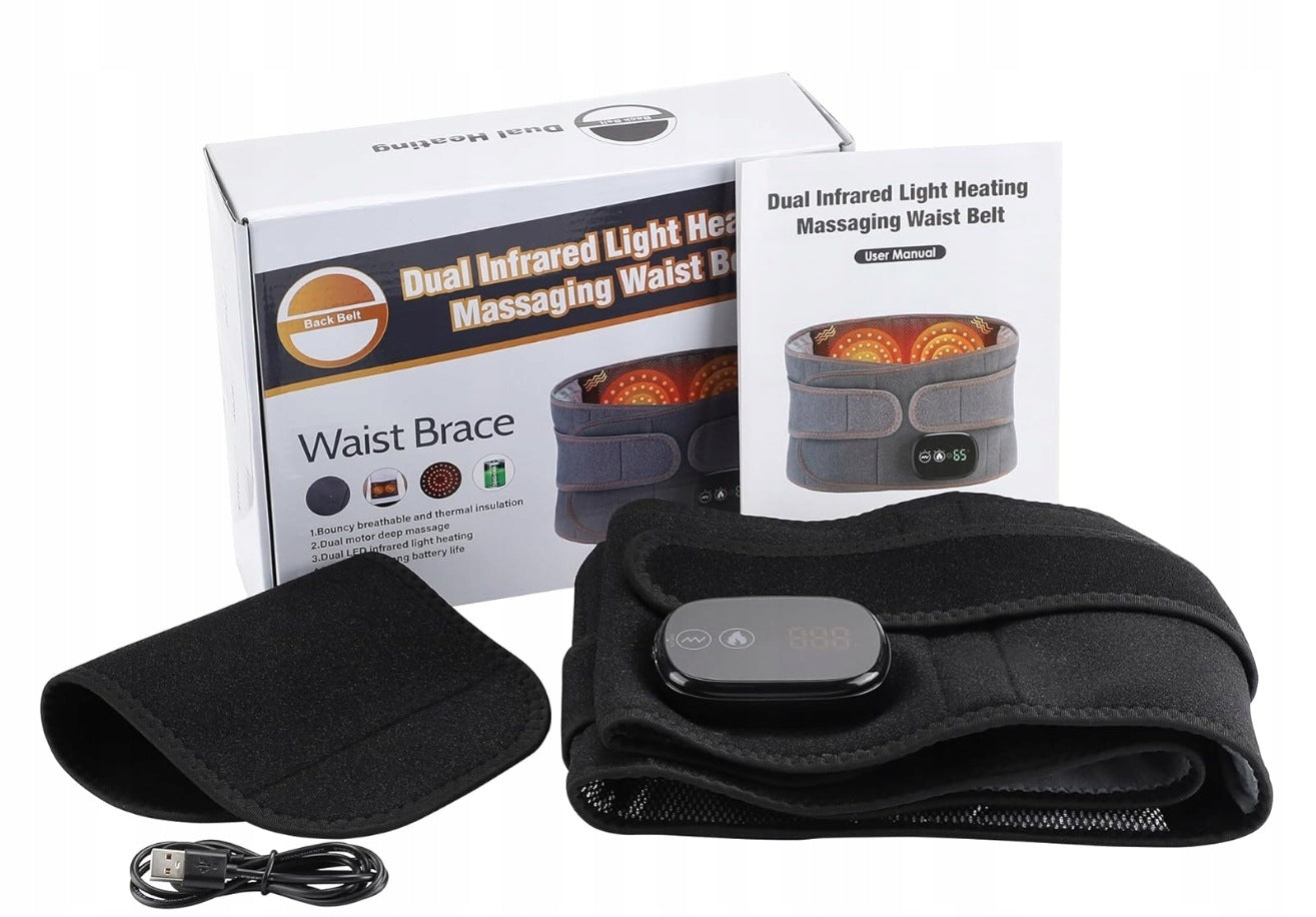 Electric lumbar heated belt for back massager warms and VIBRATES Brand no brand