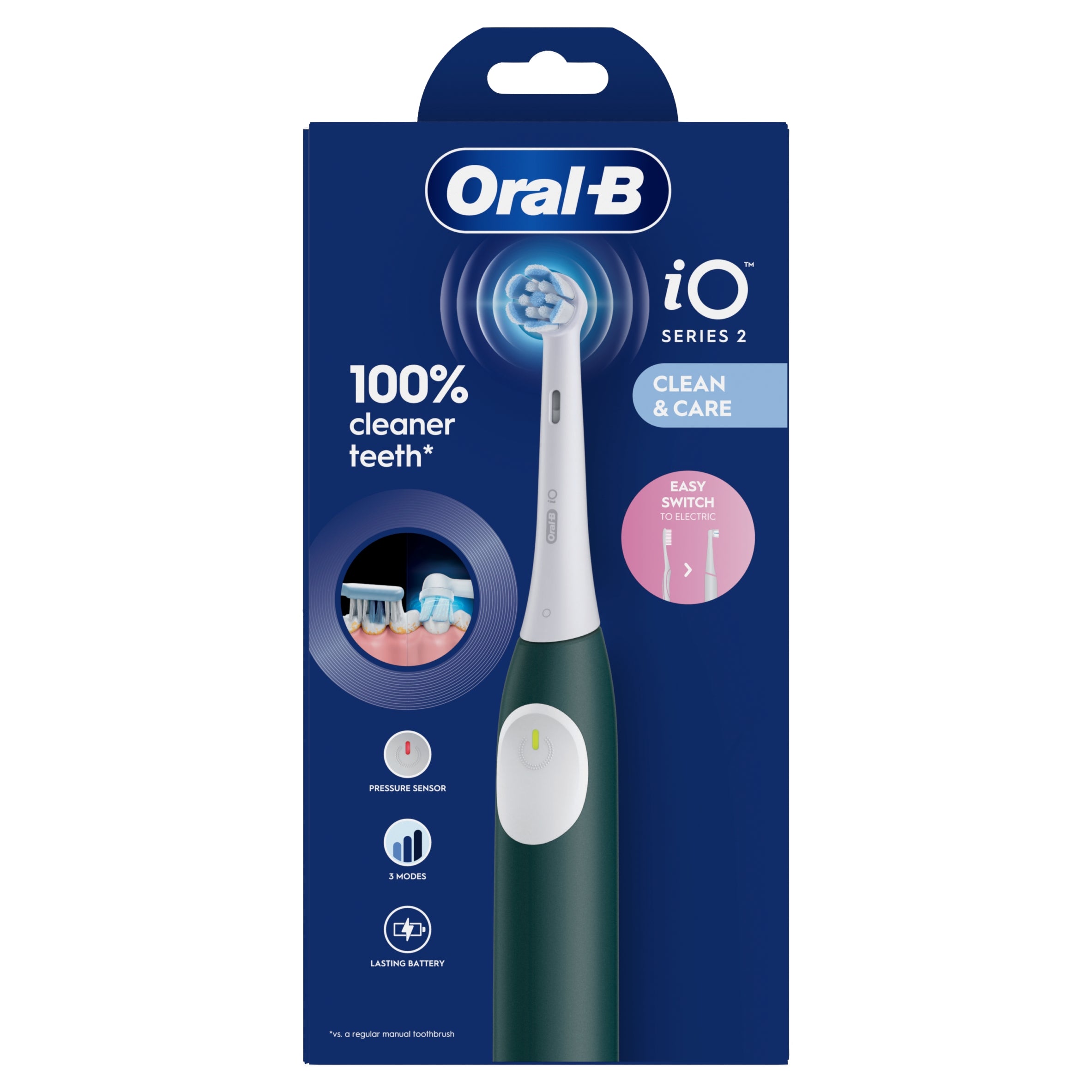 Electric magnetic toothbrush Oral-B iO 2 Forest Green Packaging status original
