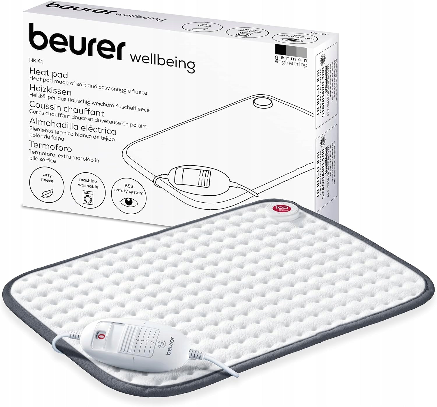 Electric mat Beurer HK41 44x33 cm white Medical device no