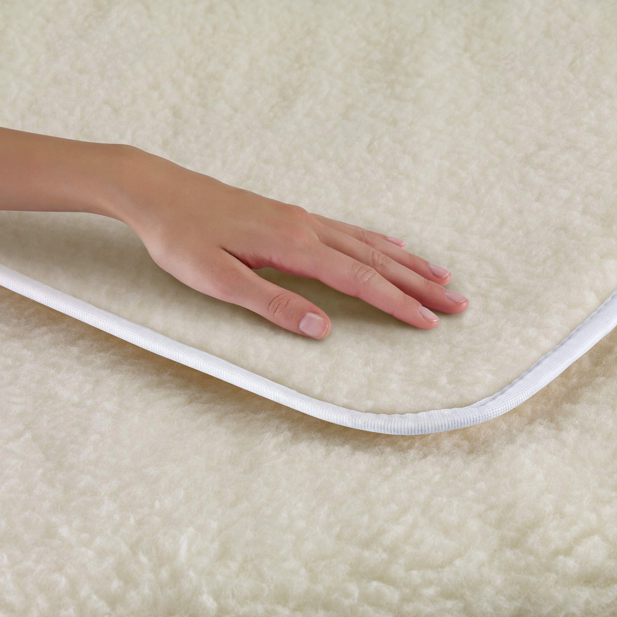 Electric mat blanket Imetec Adapto white 150 W 160x150cm merino wool Medical device no
