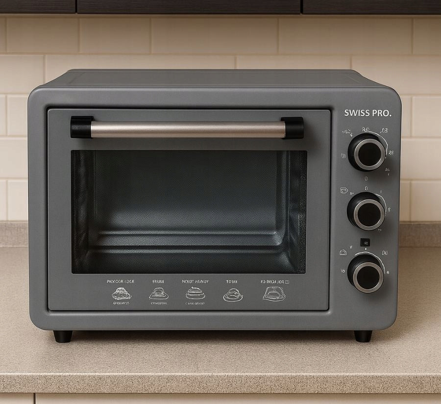 Electric oven 35L 1500W grill thermocouple XXL 2 sheets Swiss Pro Packaging status original