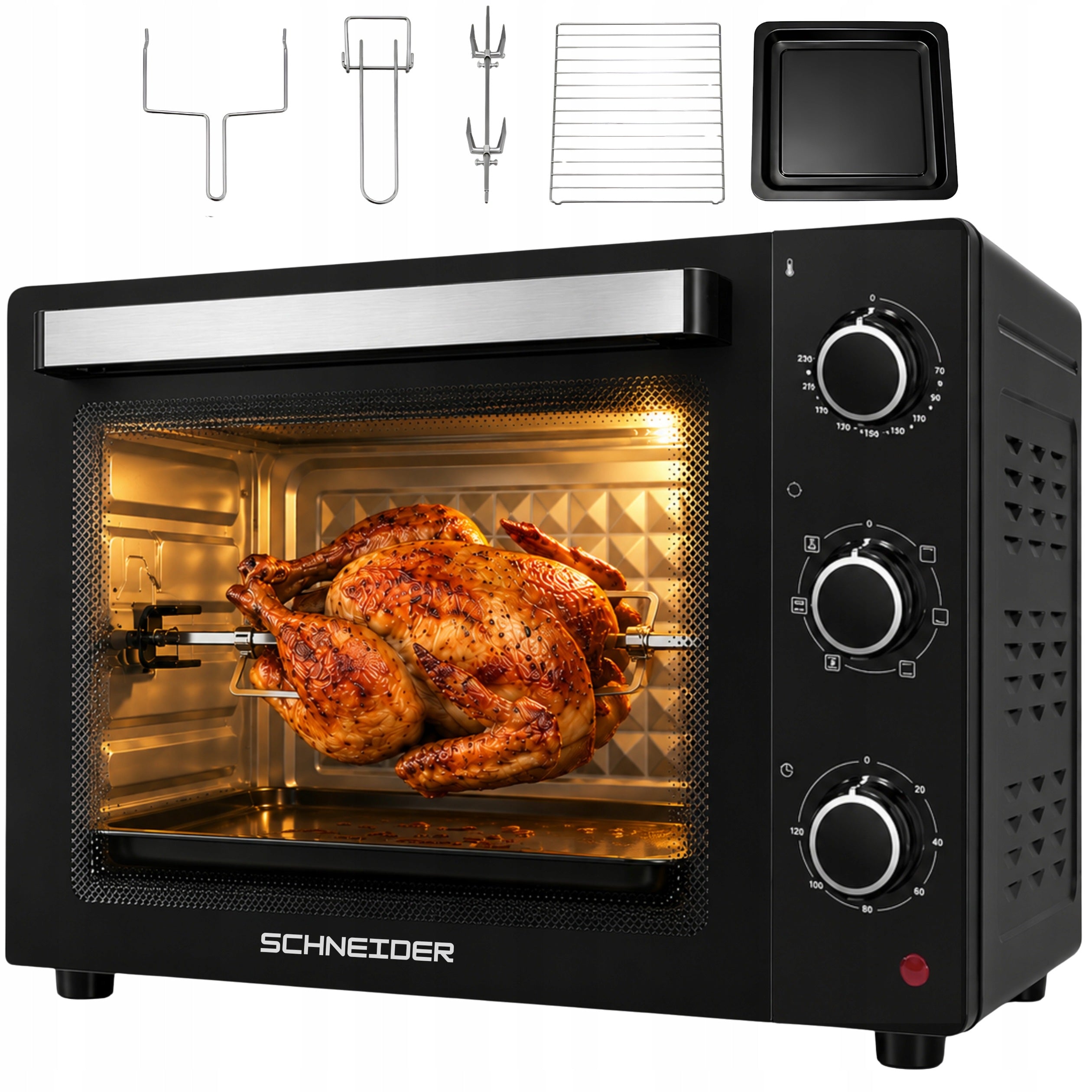 Electric oven SCHNEIDER 55L rotisserie for chicken mushroom dryer