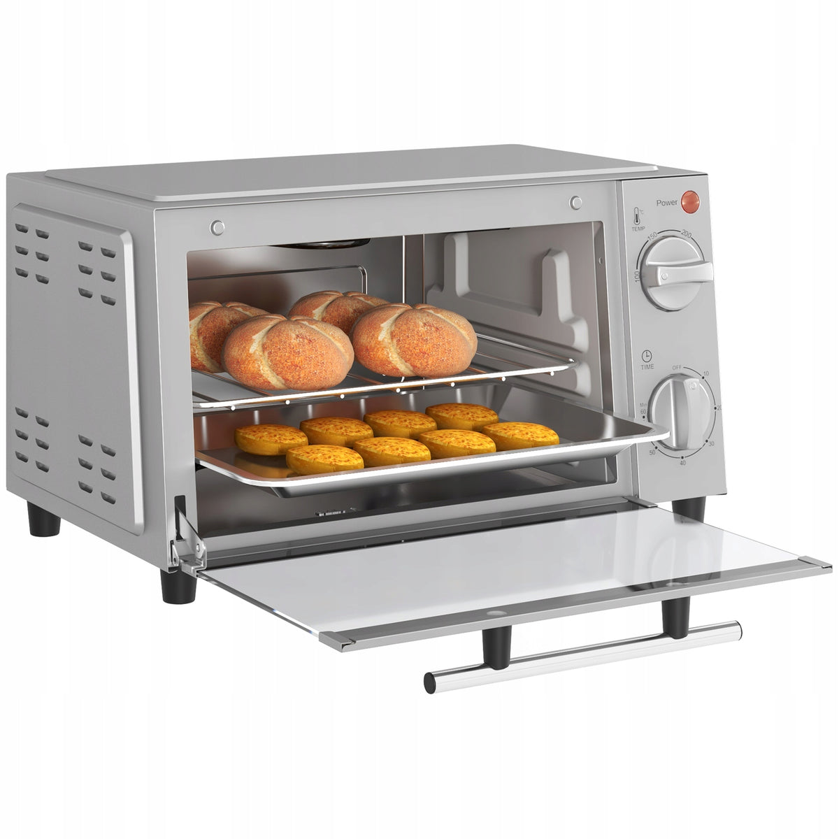 Electric oven mini 35x24,6x20 cm silver