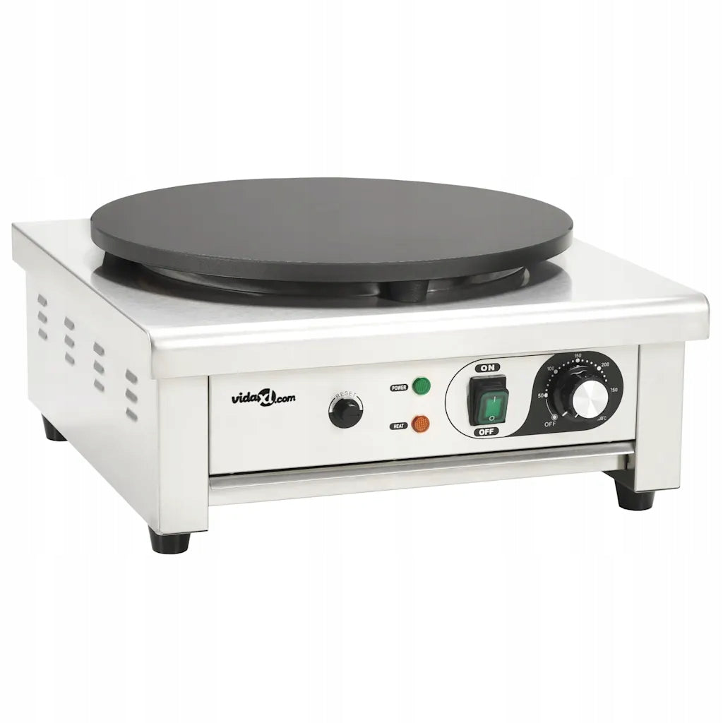Electric pancake maker 40 cm silver-black
