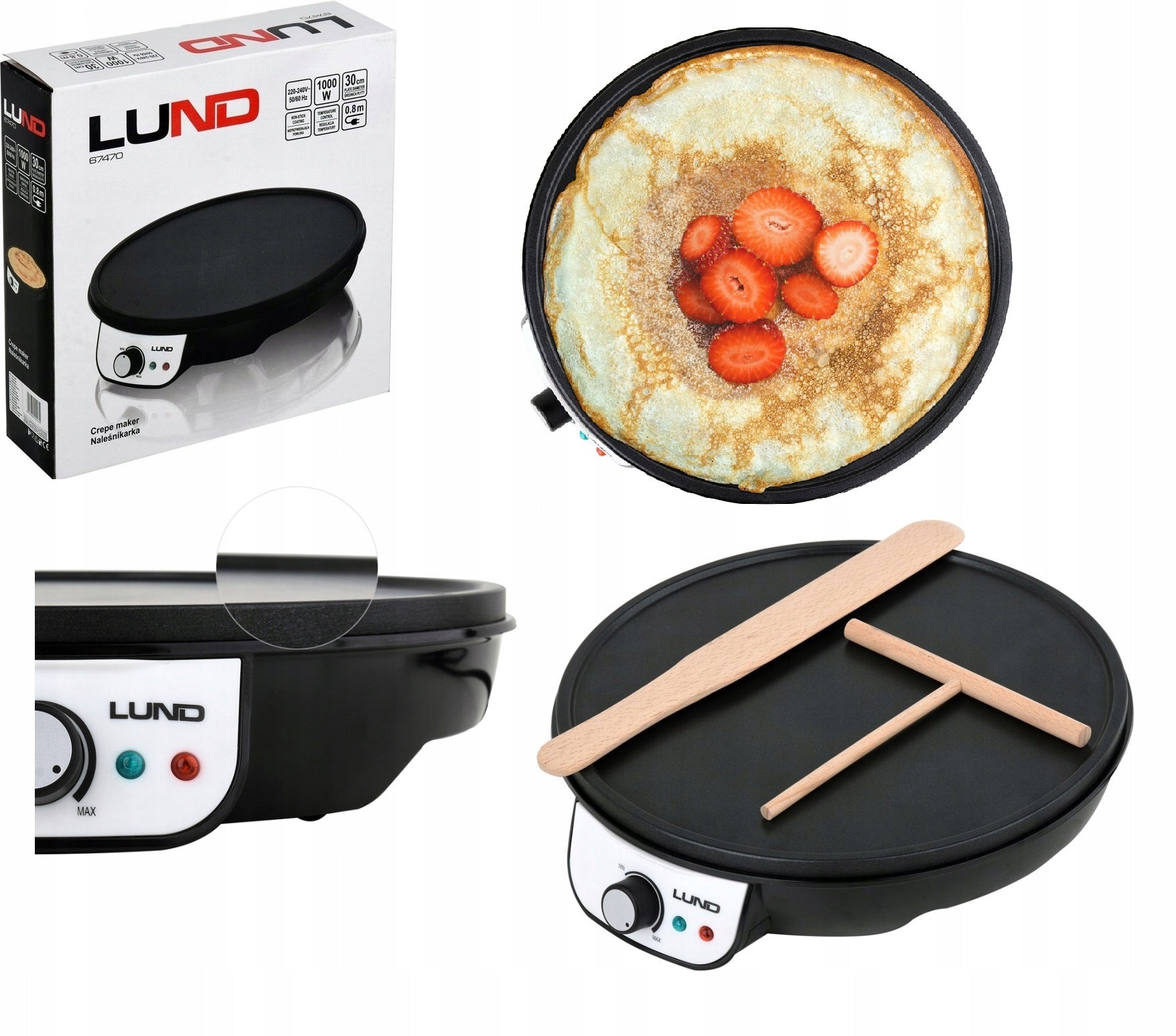 Electric pancake maker large pancake pan 30cm