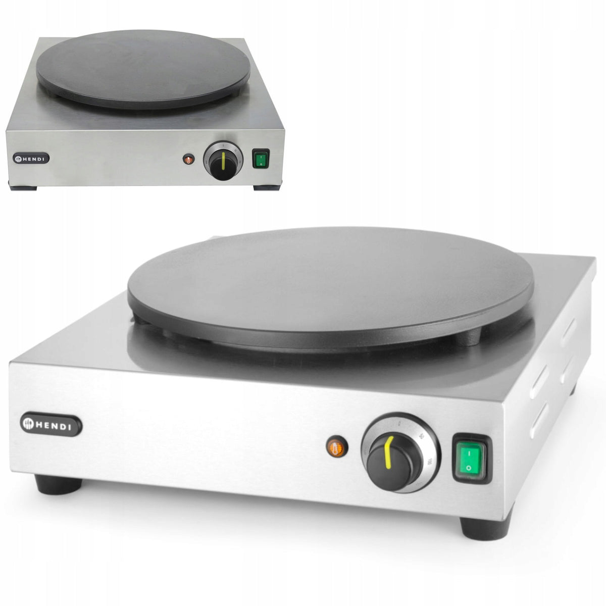 Electric pancake maker round 40 cm 3000 W stainless steel