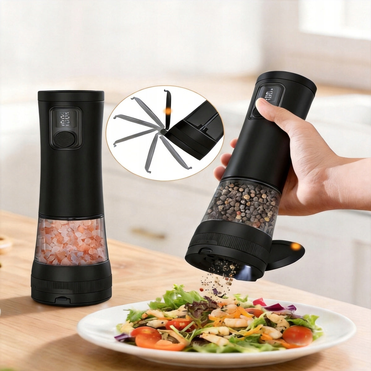 Electric pepper and salt grinder rechargeable usb 2 pcs. Brand no brand