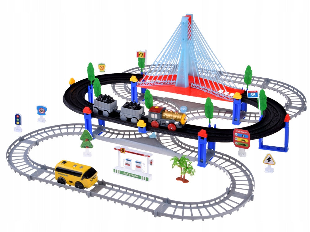 Electric queue 2in1 Locomotive with Wagons + Track and Bus ZA5886 Manufacturer code ZA5886