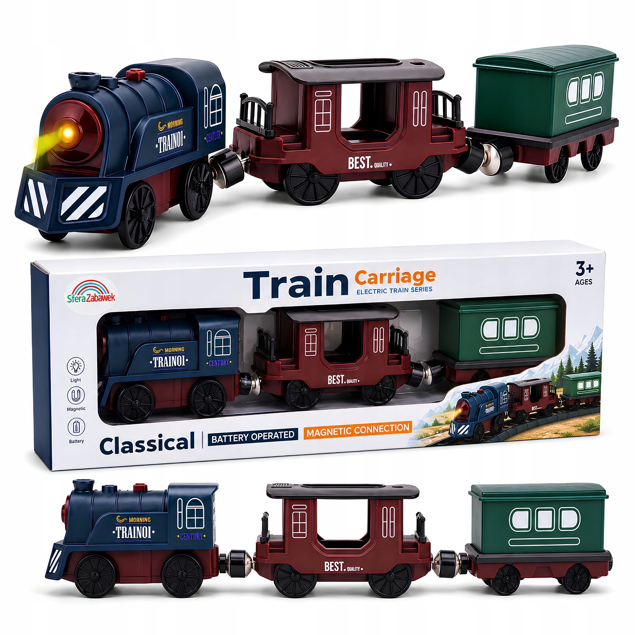 Electric queue Sferazabawek magnet locomotive with sound