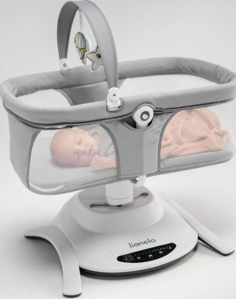 Electric rocker lounger + gondola 2in1 lionelo Bella Set Grey Concrete Brand Lionelo