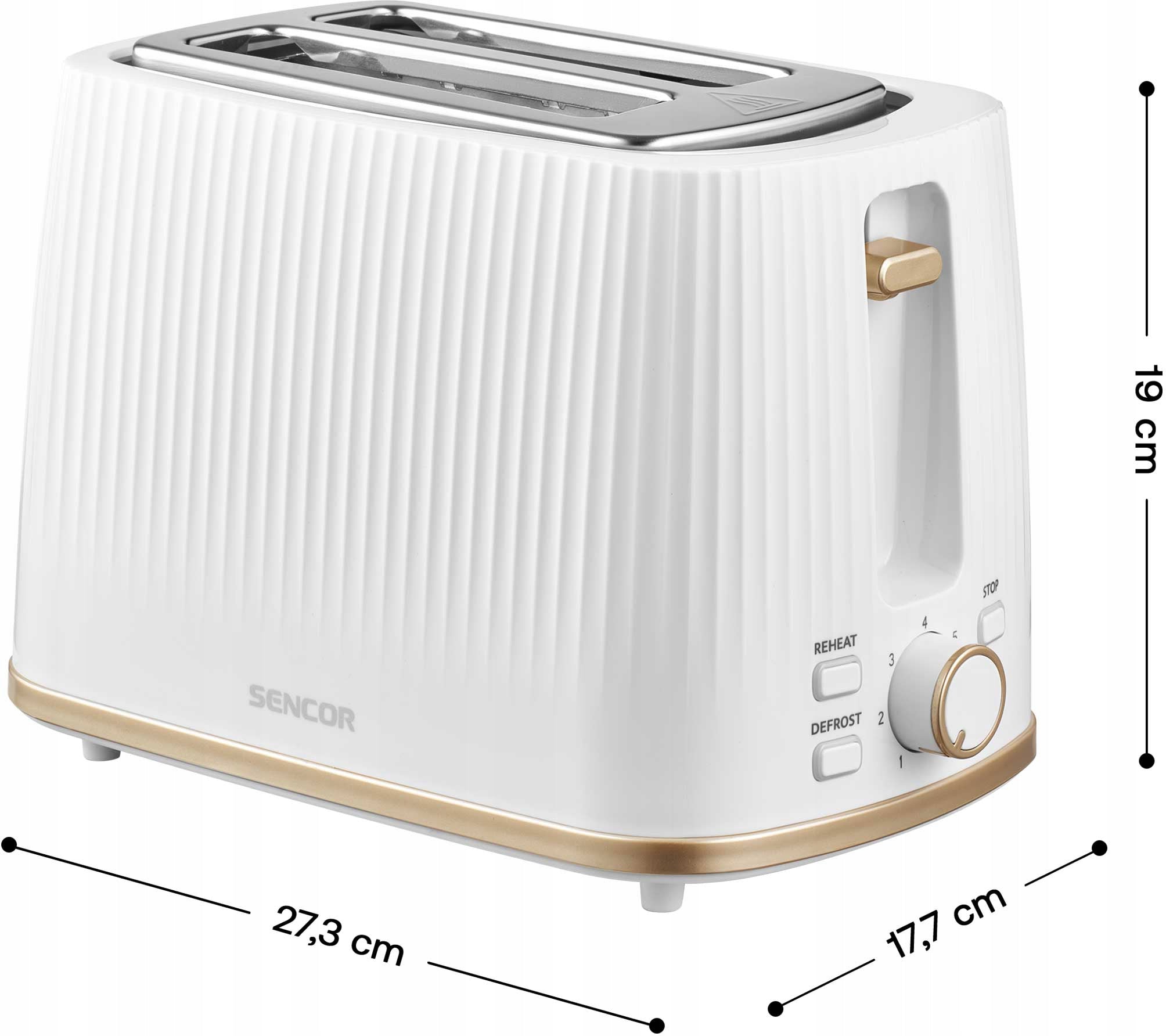 Electric toaster SENCOR STS 7510WH 2 toast 930W defrosting Manufacturer code STS 7510WH