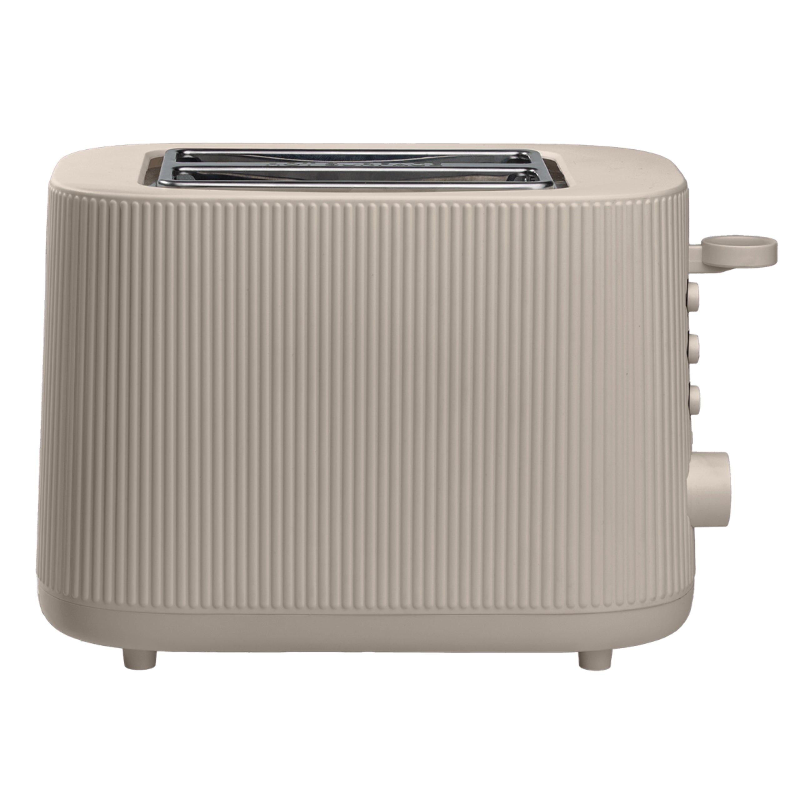 Electric toaster for two slices CHiATO toastPLAY Groove – beige Power rating 870 W