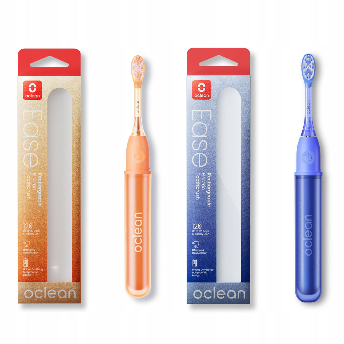Electric toothbrush Oclean Ease set of 2 orange + blue