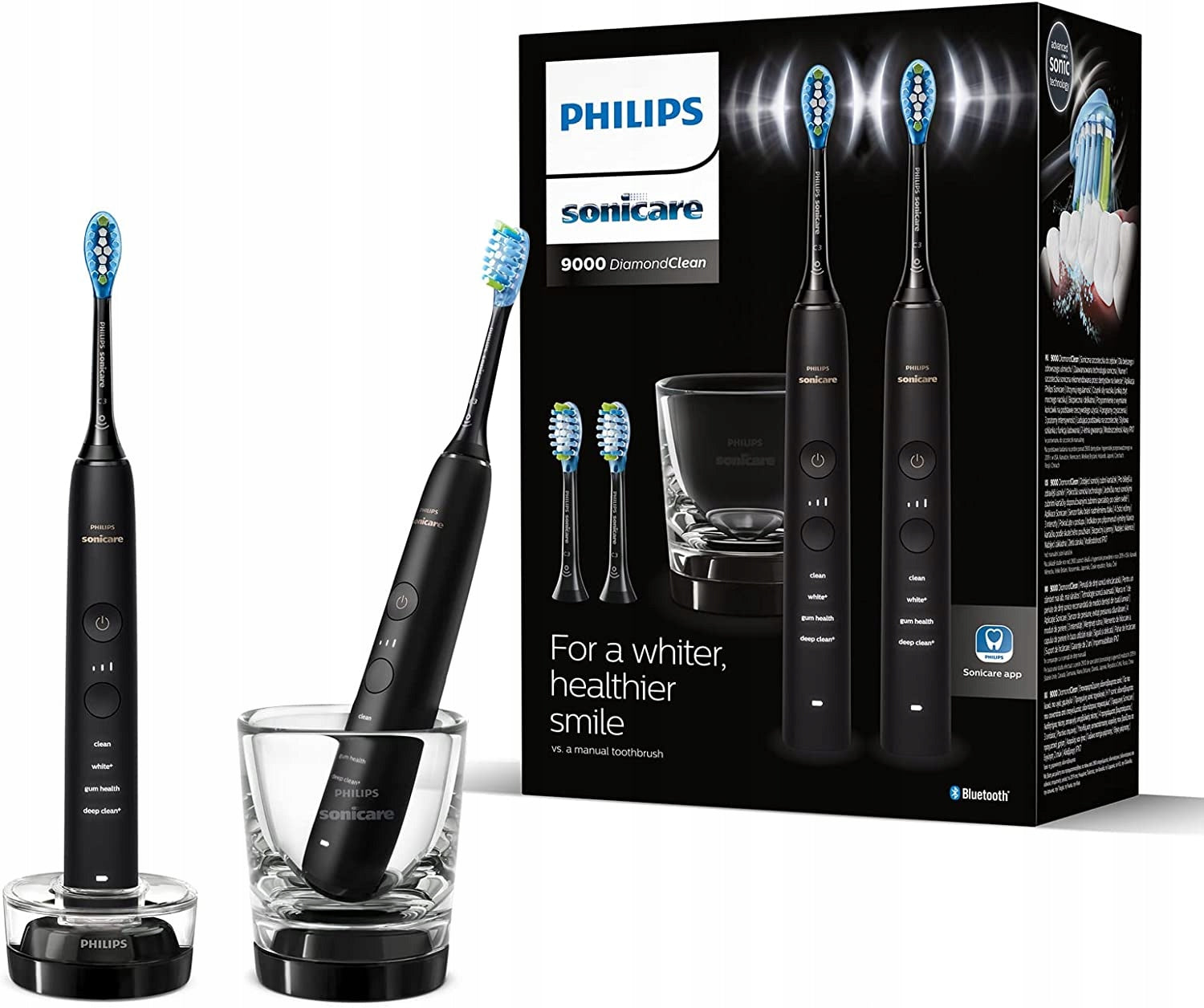 Electric toothbrush Philips Sonicare DiamondClean black 2 tips