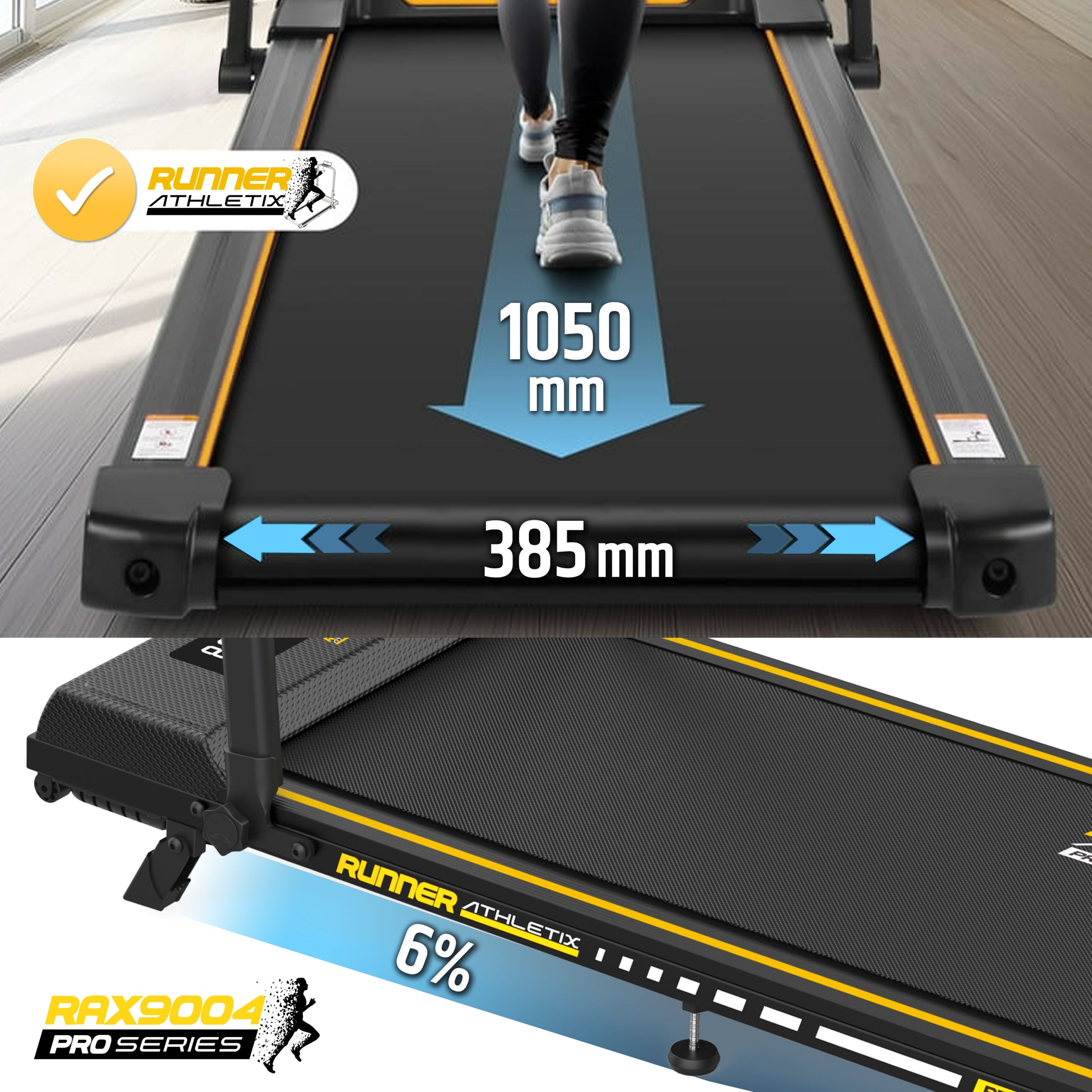Electric treadmill 12kmh home folding Walkingpad LARGE DISPLAYS RAX9004 Manufacturer code 5904335423631