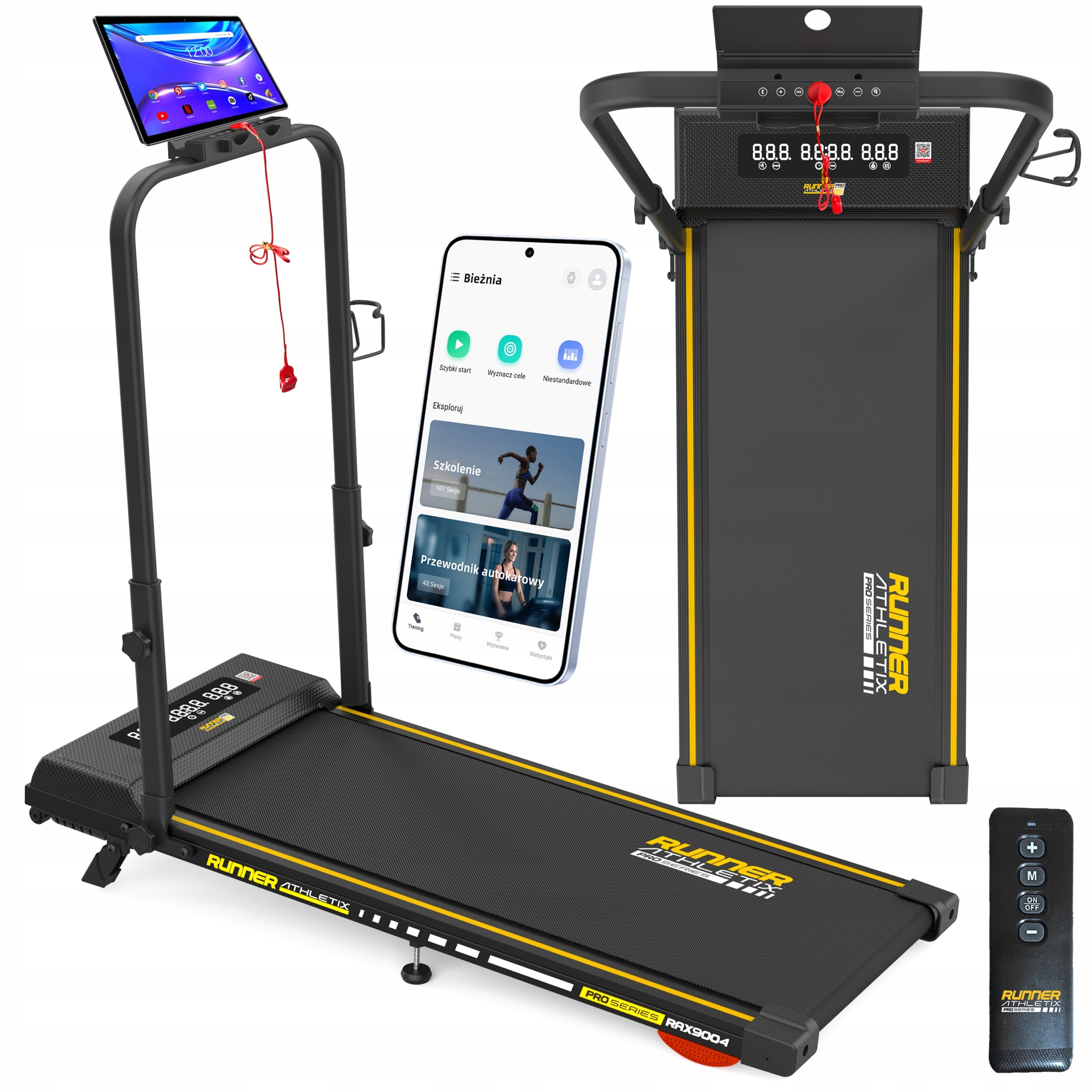 Electric treadmill 12kmh home folding Walkingpad LARGE DISPLAYS RAX9004