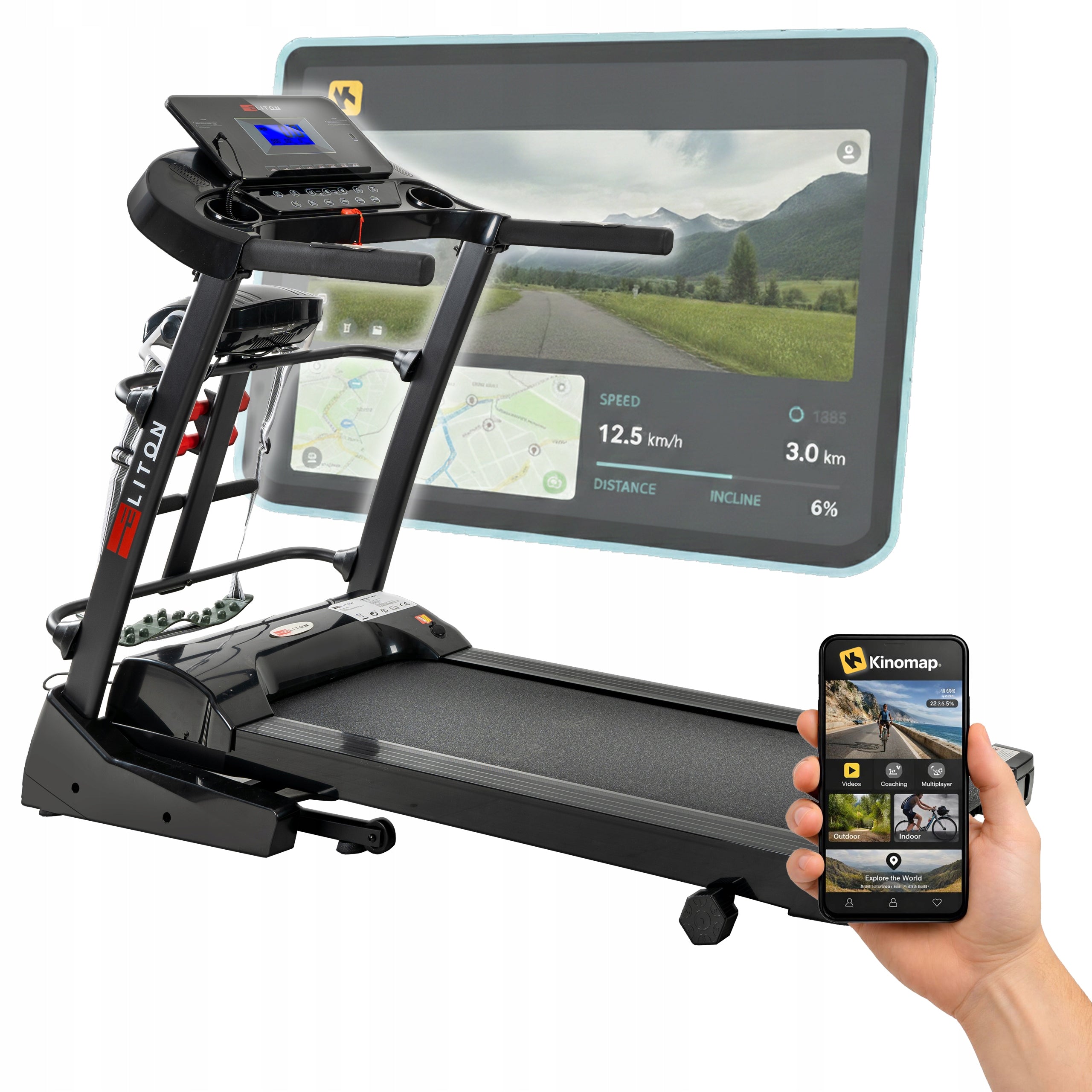 Electric treadmill VIGO 20 km/h 150 kg massager