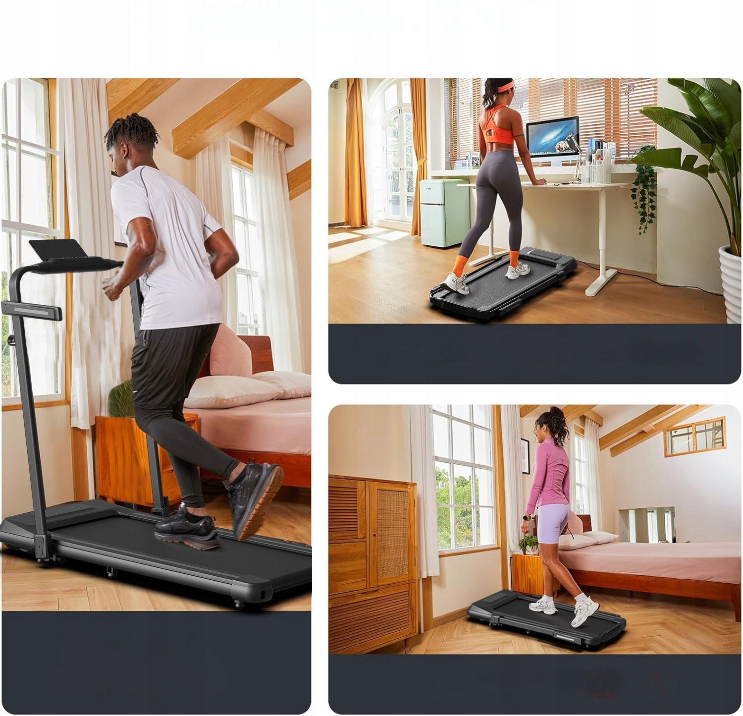 Electric treadmill folding under bed 1-15 km/h slope application 120kg EAN (GTIN) 5905489745259