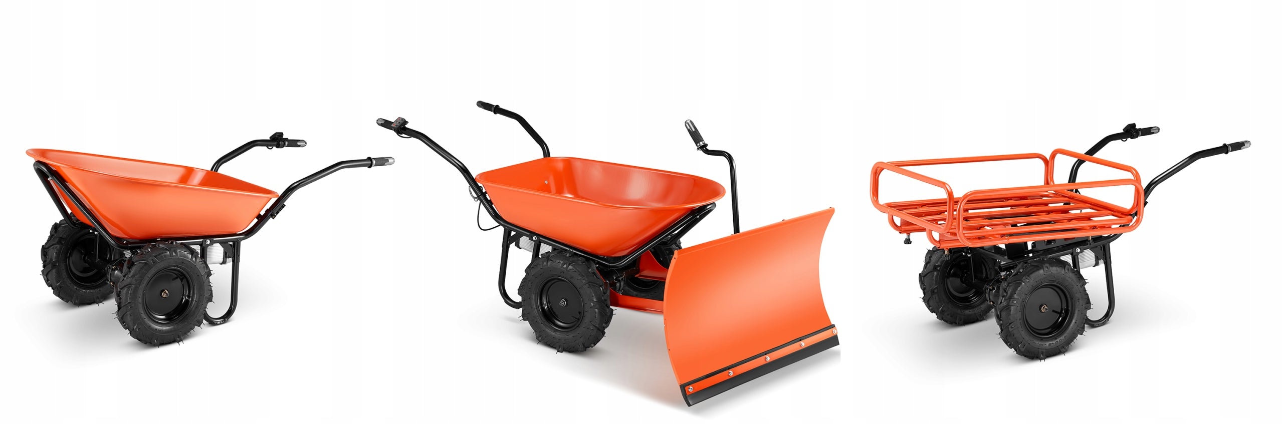 Electric wheelbarrow construction garden cradle BAUMR-AG 3in1 120L 260kg 40V Kind wheelbarrow