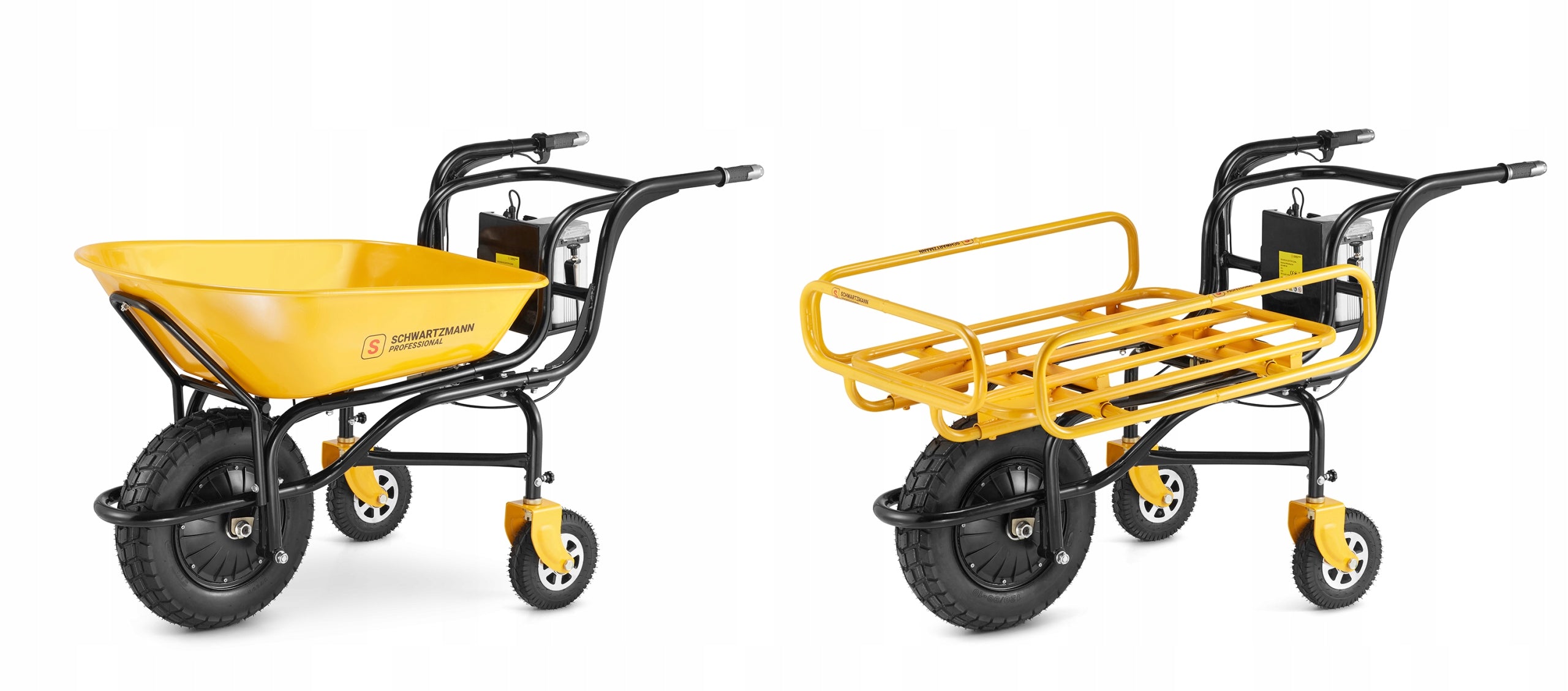 Electric wheelbarrow for battery with drive electric hauler 350W 150kg Brand Schwartzmann