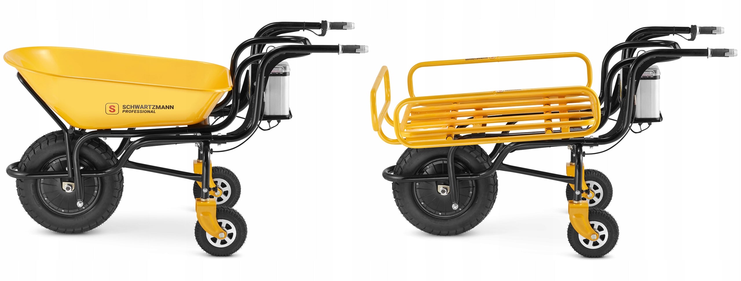 Electric wheelbarrow for battery with drive electric hauler 350W 150kg Capacity 120 l