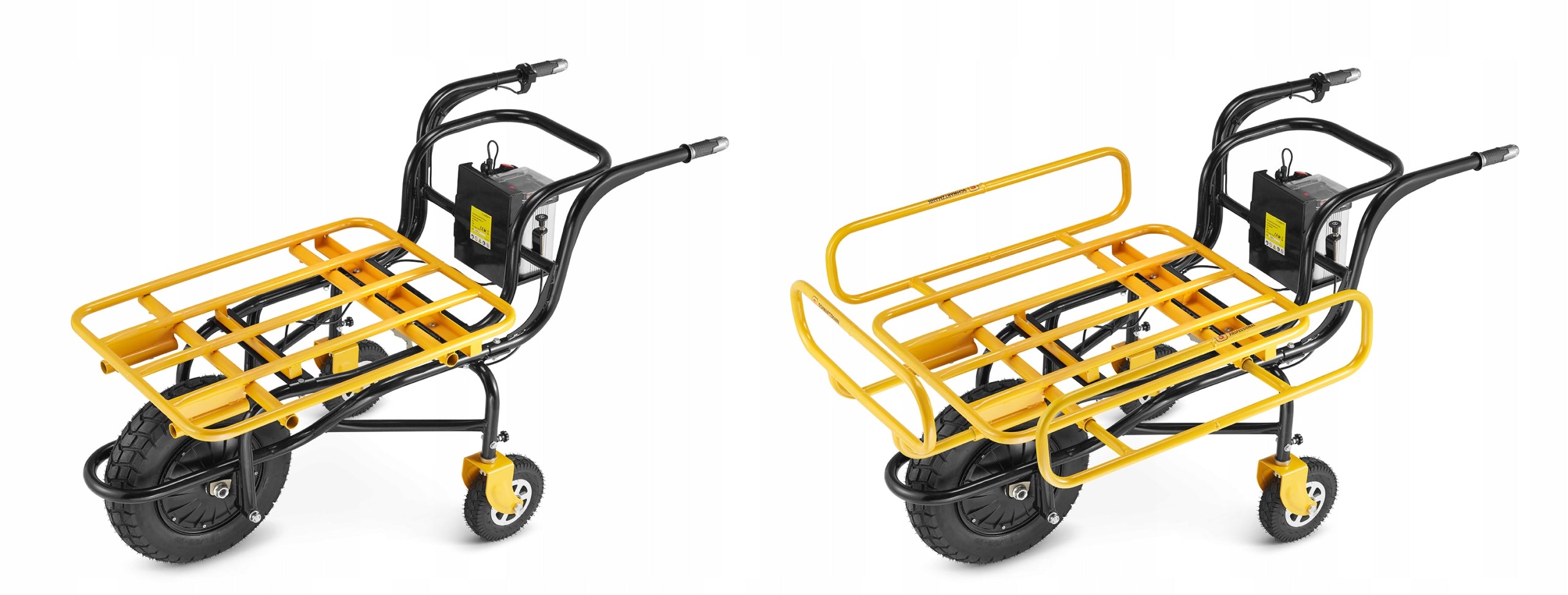 Electric wheelbarrow for battery with drive electric hauler 350W 150kg Kind wheelbarrow