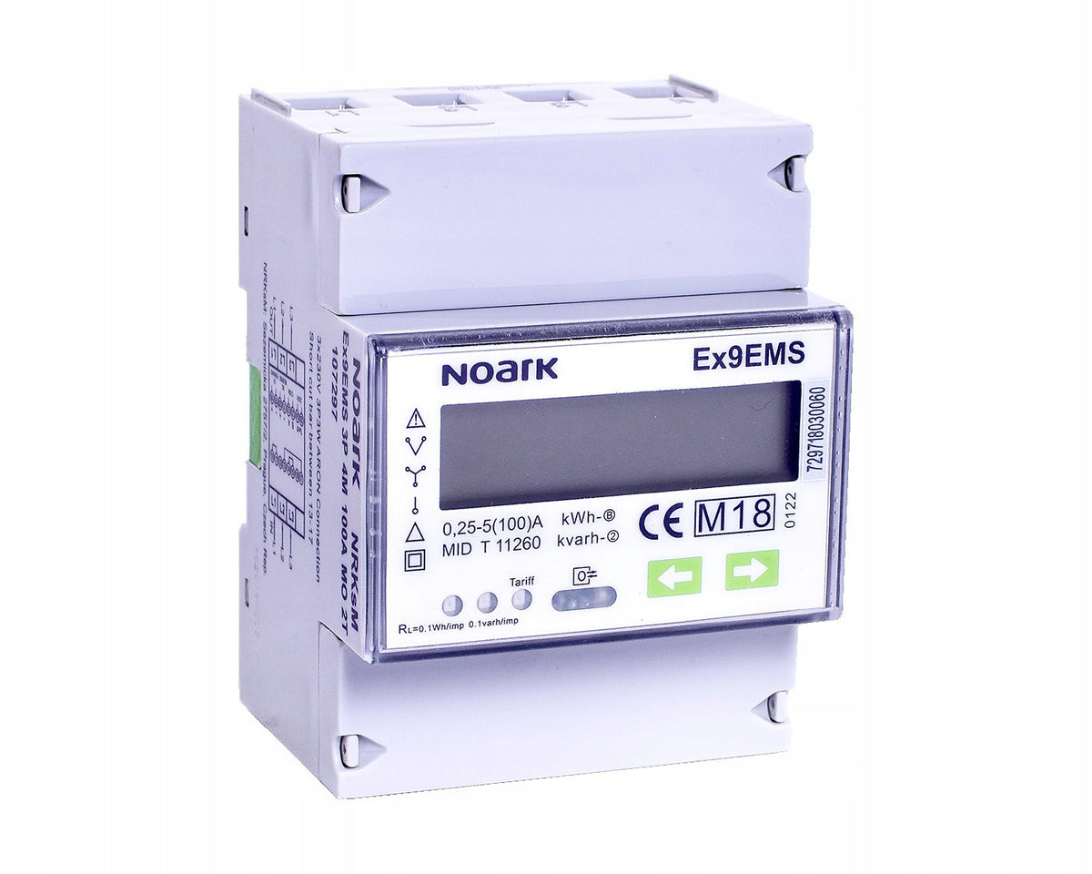 Electricity Meter Ex9EMS 3P 4M 100A MO 2T 107297 NOARK