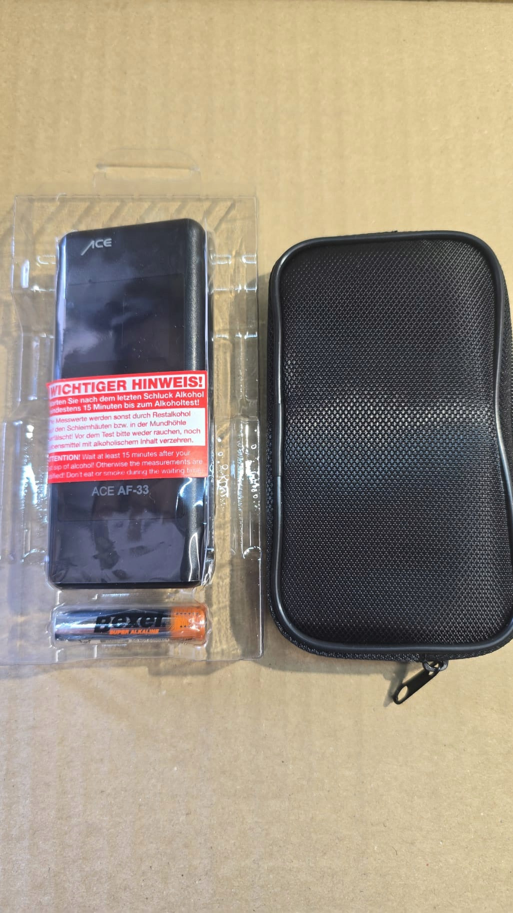 Electrochemical breathalyzer ACE AF-33 Packaging status original