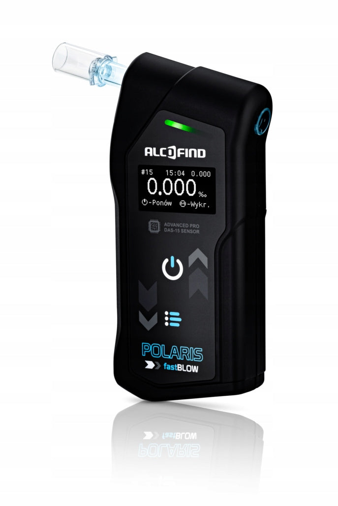Electrochemical breathalyzer ALCOFIND POLARIS FastBlow 12 months calibration! Manufacturer code AlcoFind Polaris