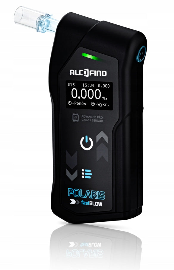 Electrochemical breathalyzer ALCOFIND POLARIS FastBlow 12 months calibration! Packaging status original