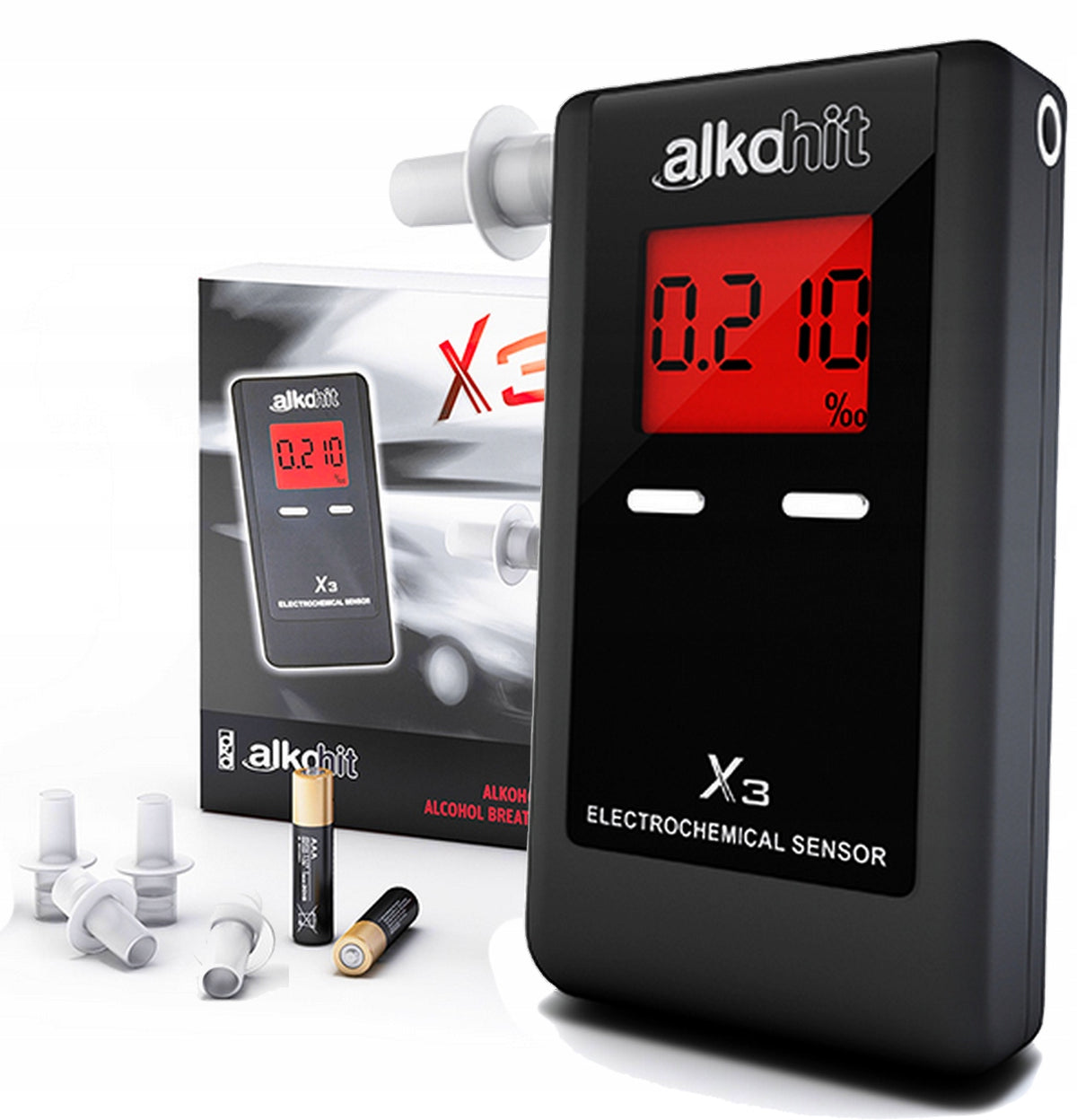 Electrochemical breathalyzer Alkohit X3 free unlimited adjustments