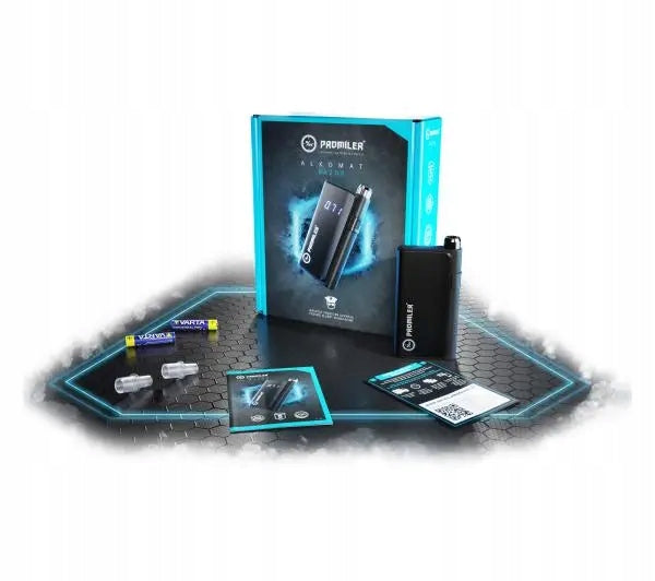Electrochemical breathalyzer Promiler Razor Calibration 2 Mouthpieces Black Brand Promiler