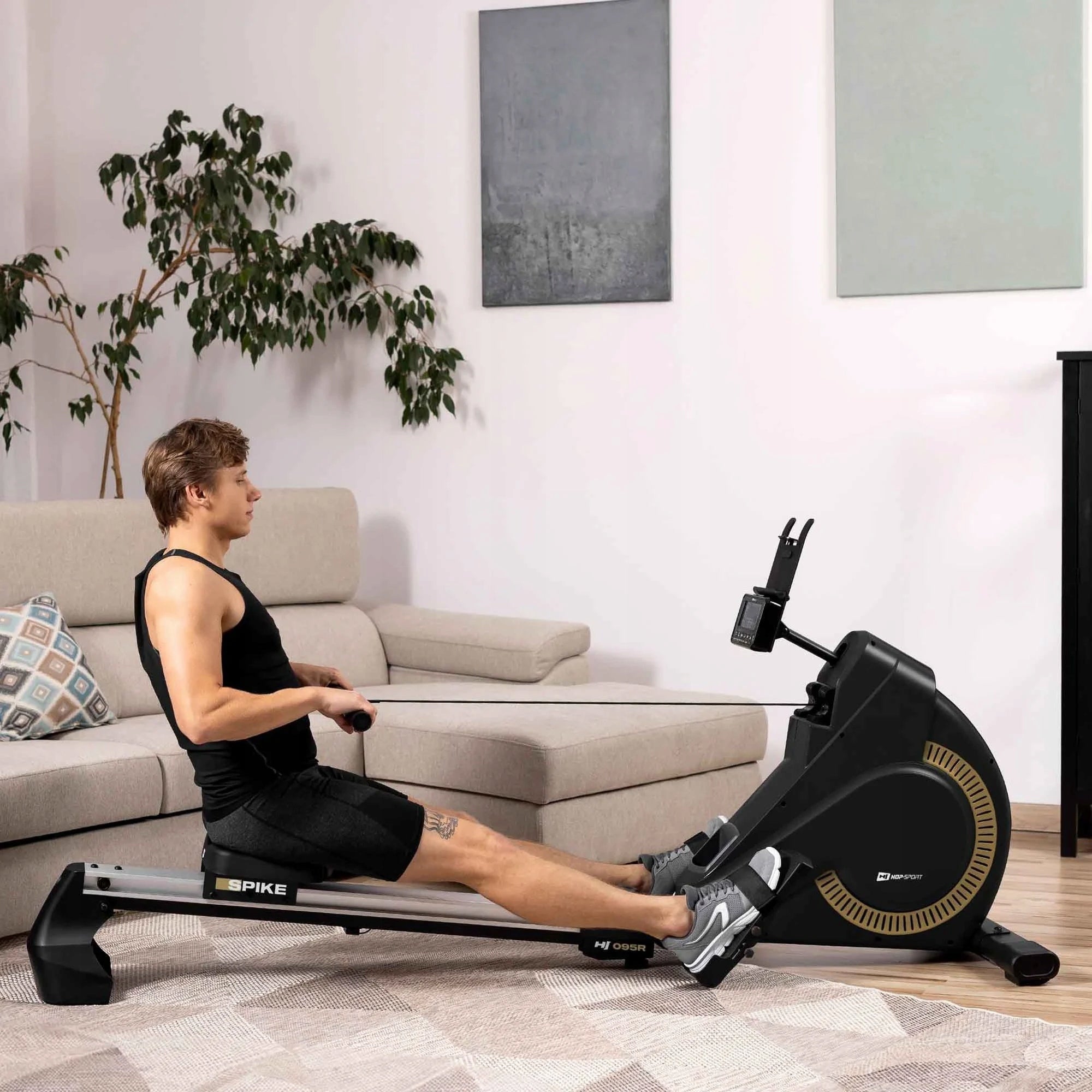 Electromagnetic Rowing Machine Folding Ergometer with Applications Trainer 140kg Packaging status original