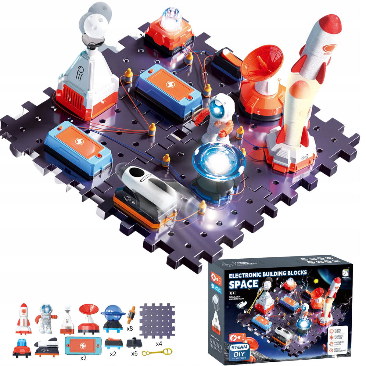 Electronic Building Blocks STEAM SD808 space experimental kit