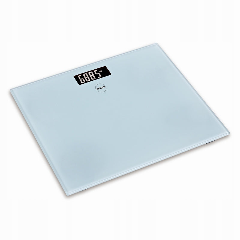 Electronic bathroom scale ELDOM Digital LCD glass 150 kg white