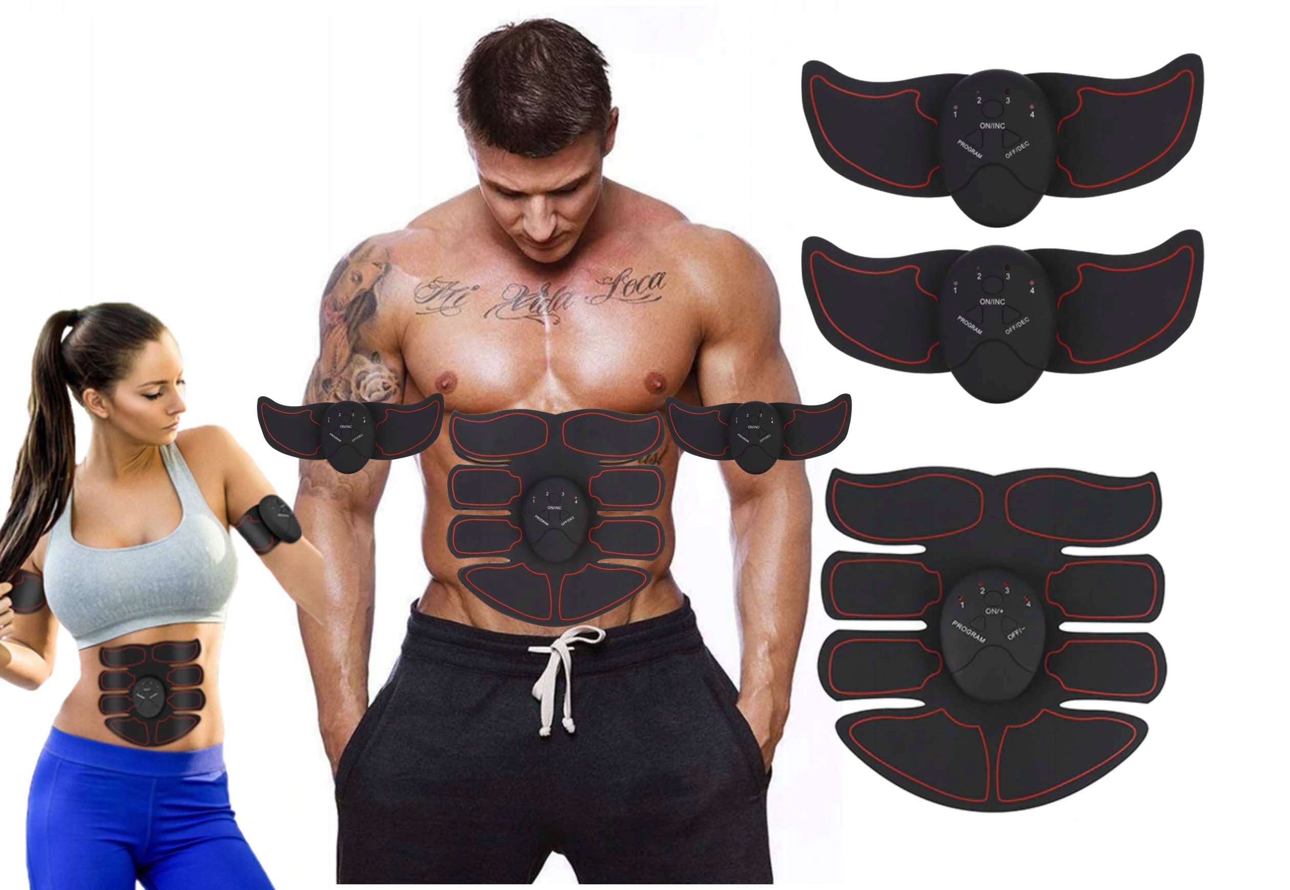 Electrostimulator Abdominal Muscle Stimulator EMS x3 Color black