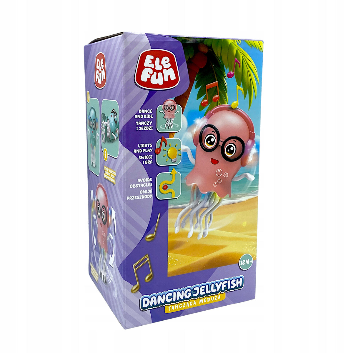 Elefun Dancing JELLYFISH pink dances rides glowing game and avoids obstacles