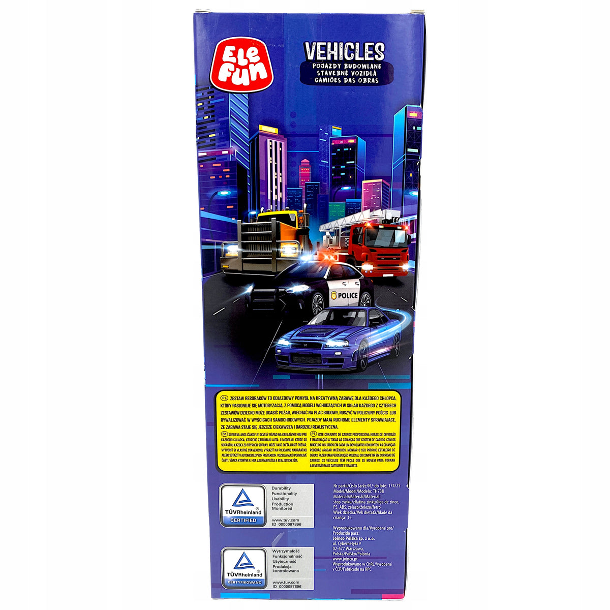 Elefun Vehicles Cars Construction Vehicles 6pcs Brand Elefun