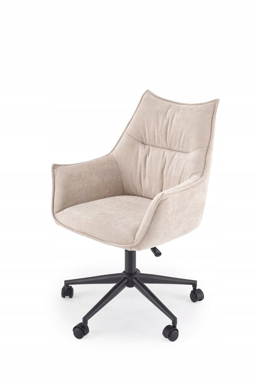 Elegant Armchair Swivel Fabric MALOY CLIO BEIGE / Black Office, Room Packaging status original