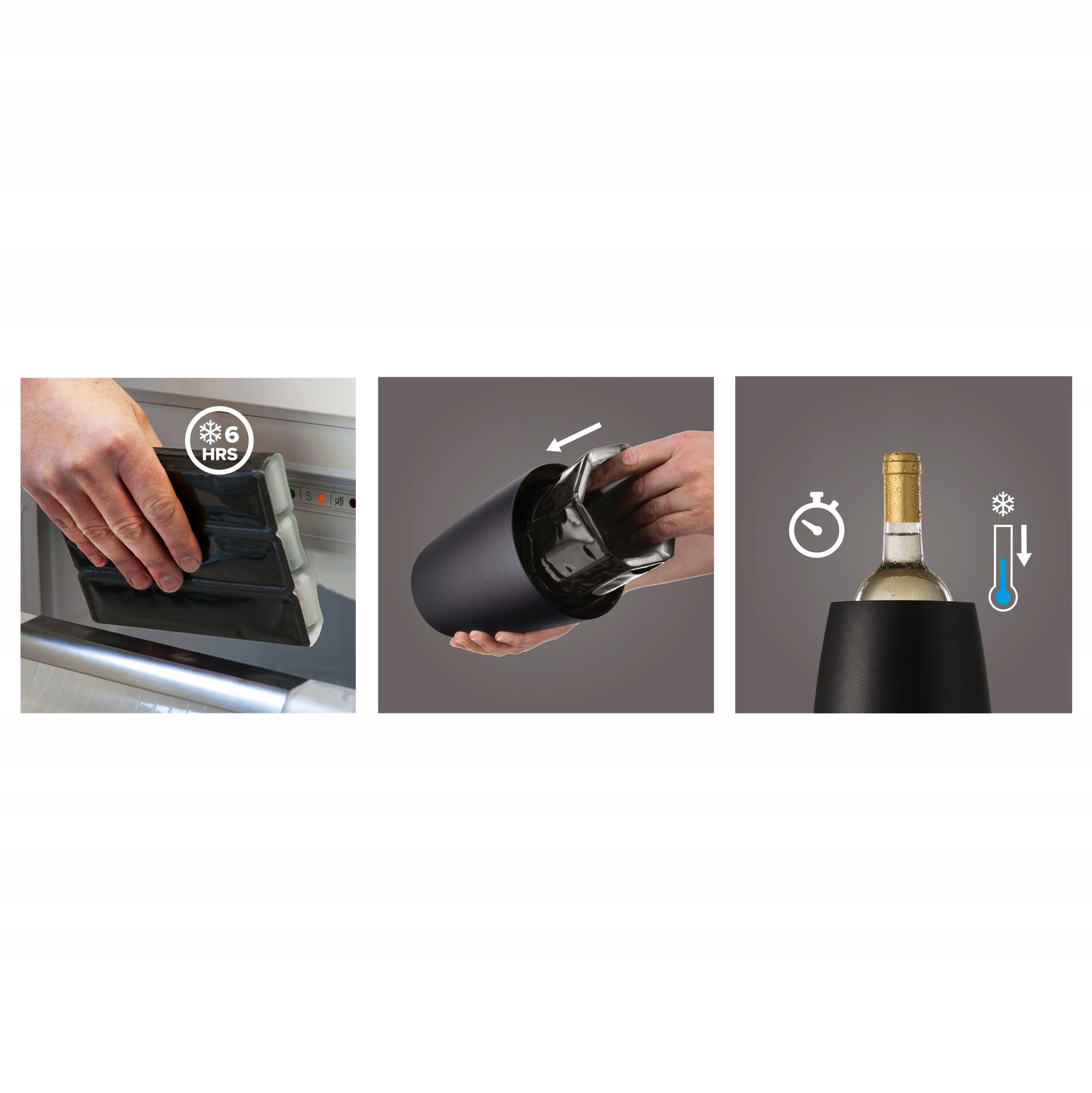 Elegant VACU VIN wine cooler includes cooling sleeve, black Manufacturer code 3649460