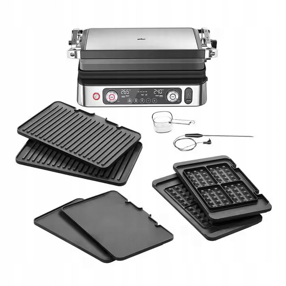 Elektrický gril Braun MultiGrill 9 Pro 2200 W skládací stříbrný/šedý Dominant color silver/gray