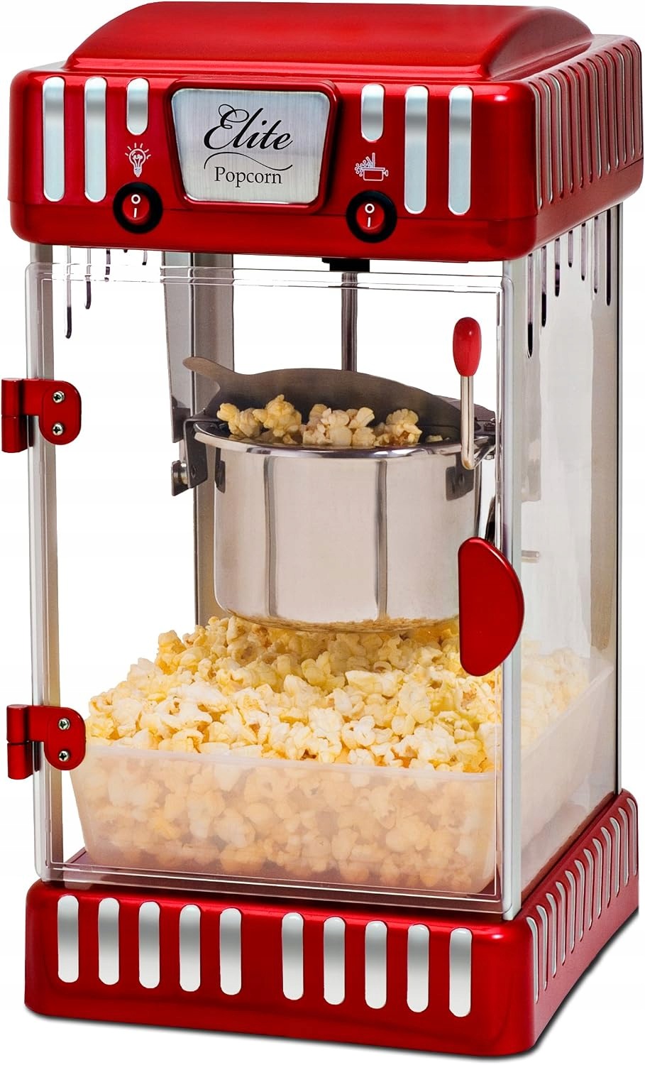 Elite Gourmet Popcorn Machine 2,5 Ounce Retro Tableware Red