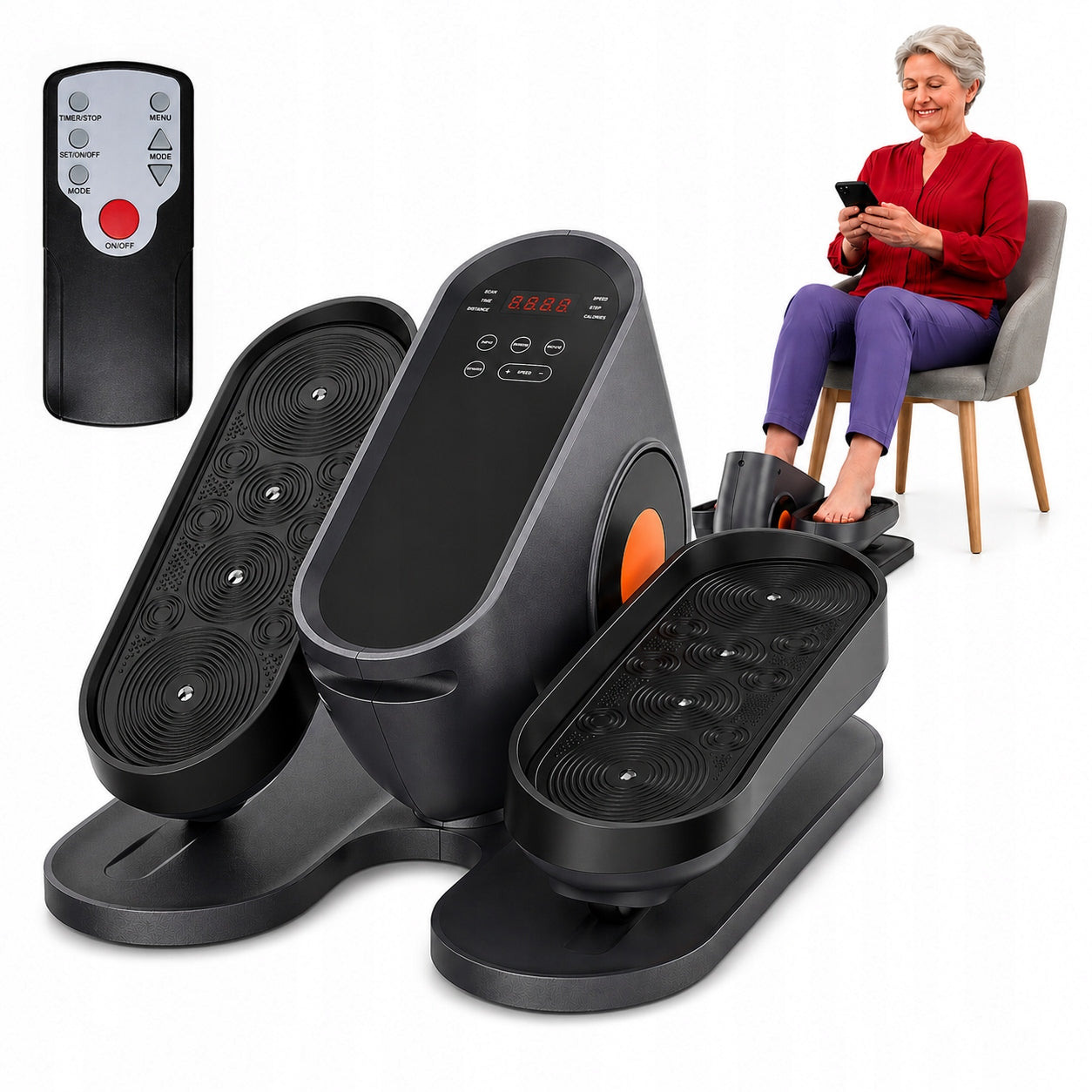 Elliptical Leg Trainer Mini Electric Under Desk Rehabilitation Rotor