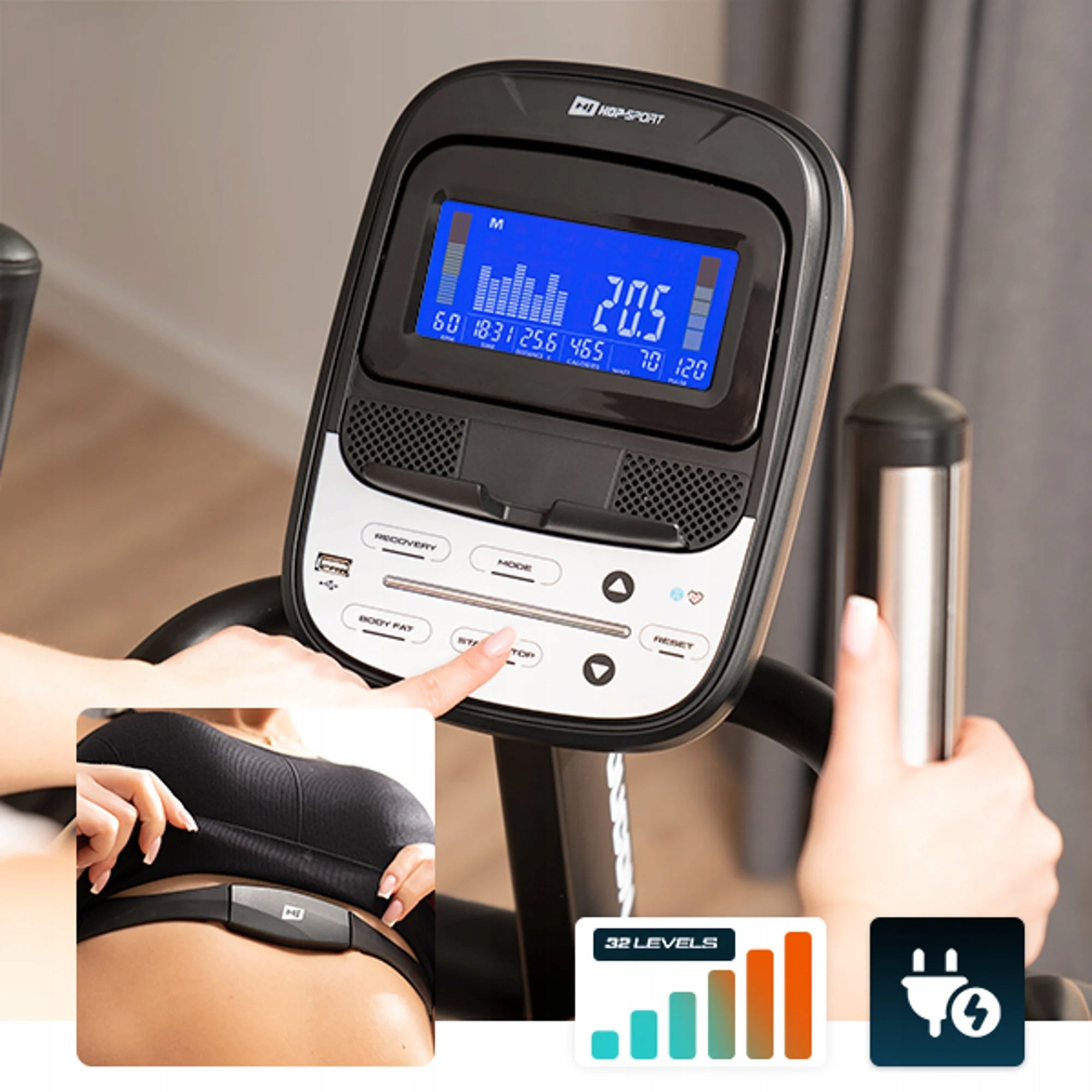 Elliptical Trainer Orbi-trek Electromagnetic Bike Folding Wheel 24kg Manufacturer code HS-250CF