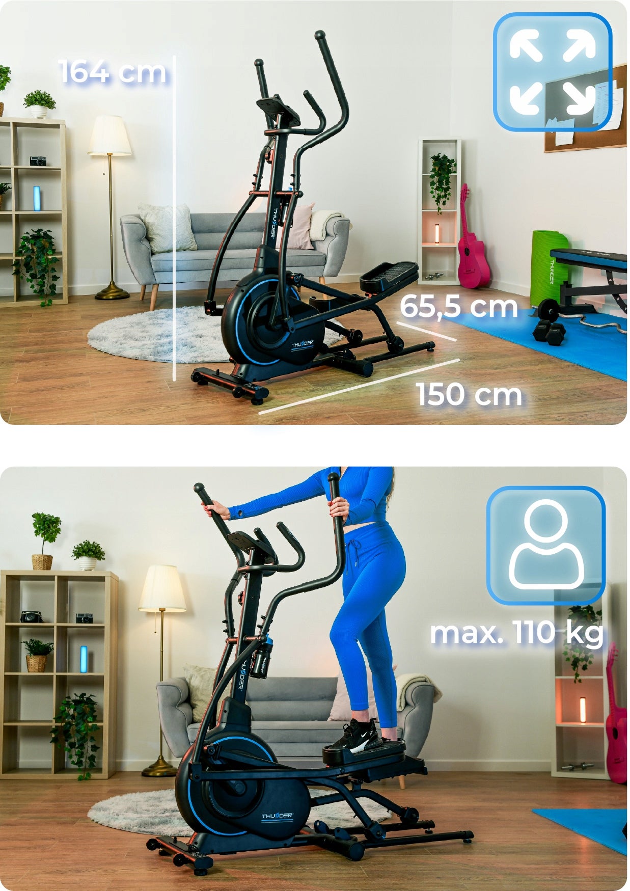 Elliptical trainer 110kg magnetic bike orbi-trek solid stationary Packaging status original