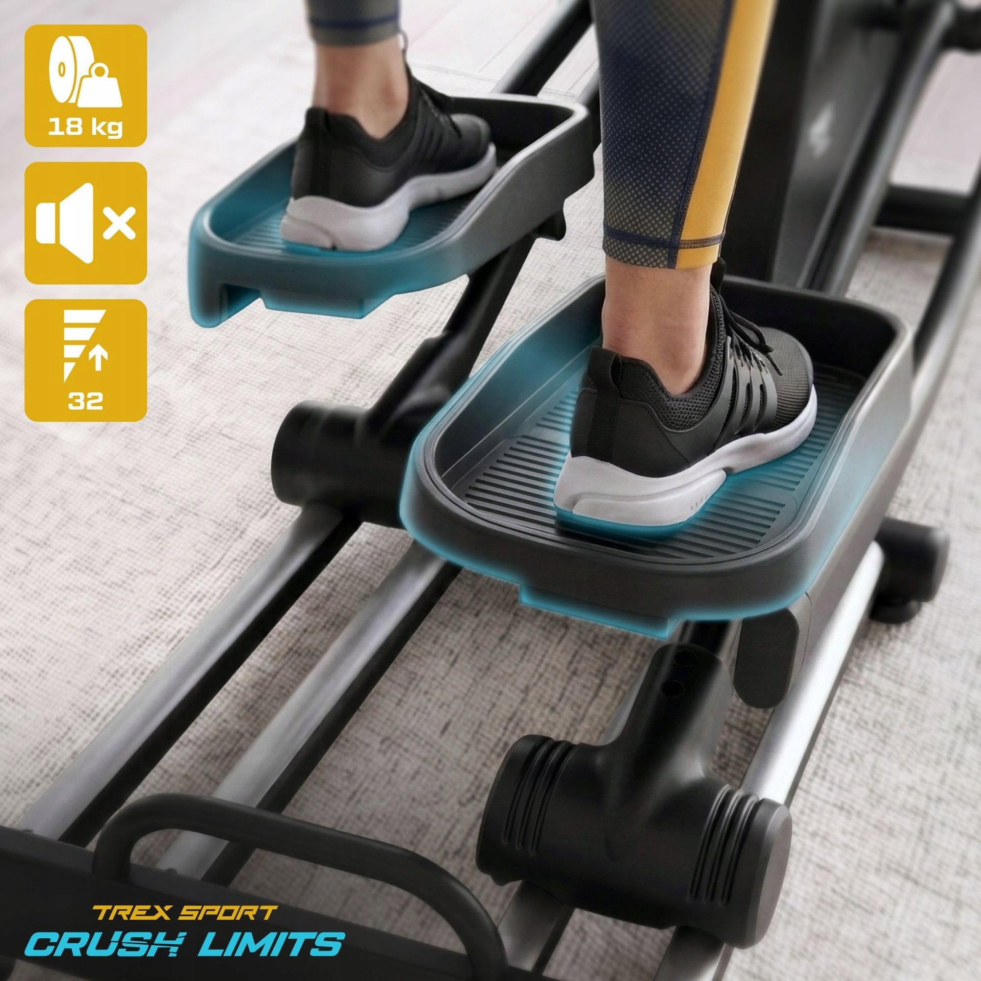 Elliptical trainer orbi-trek exercise bike LCD Kinomap Argon Trex Sport Brand Trex Sport