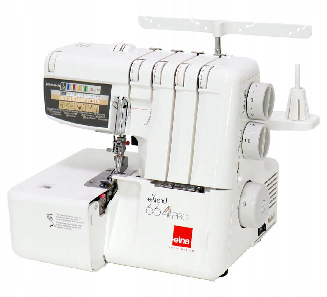 Elna 664 PRO 2, 3, 4 thread home overlock machine + Freebie e-patterns Model 664 PRO