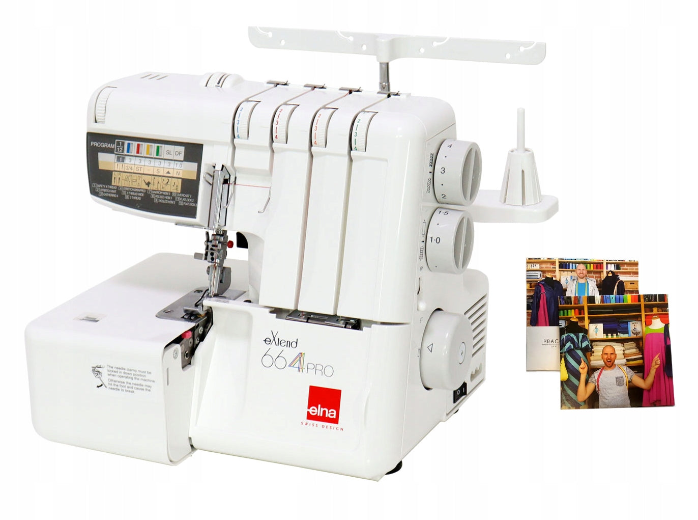 Elna 664 PRO 2, 3, 4 thread home overlock machine + Freebie e-patterns