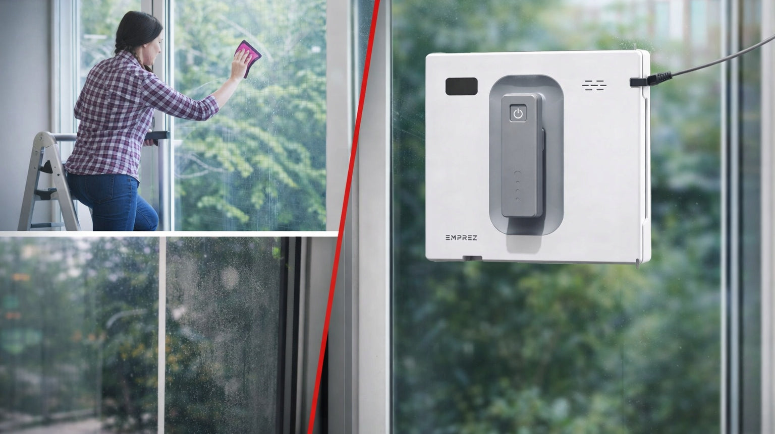 Emprez F19 Window and Window Cleaning Robot 3000Pa | Application | 4 Sprayers Manufacturer code Emprez F19-21